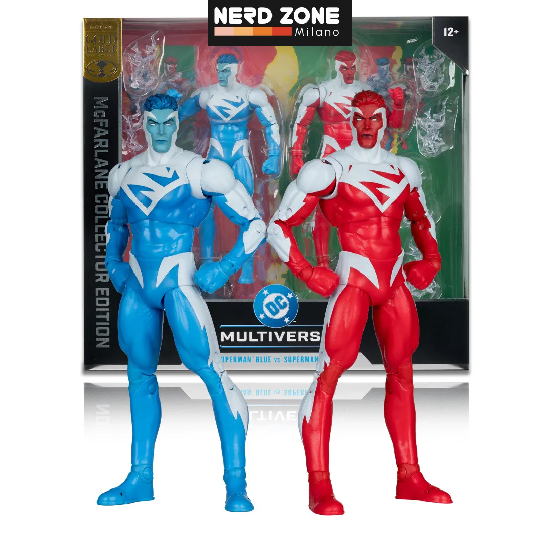 PRE ORDINE - McFARLANE TOYS 2025 - Dc Mcfarlane Collector Ed Superman Red Vs Superman Blue 2pk Action Figure