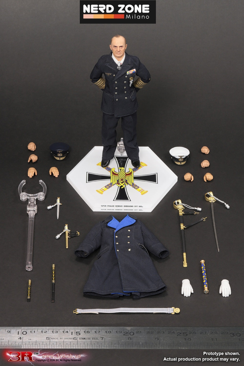 PRE ORDINE DiD/3R – Karl Dönitz WWII German Großadmiral 1/12 Scale Mini Reich Series TG0009