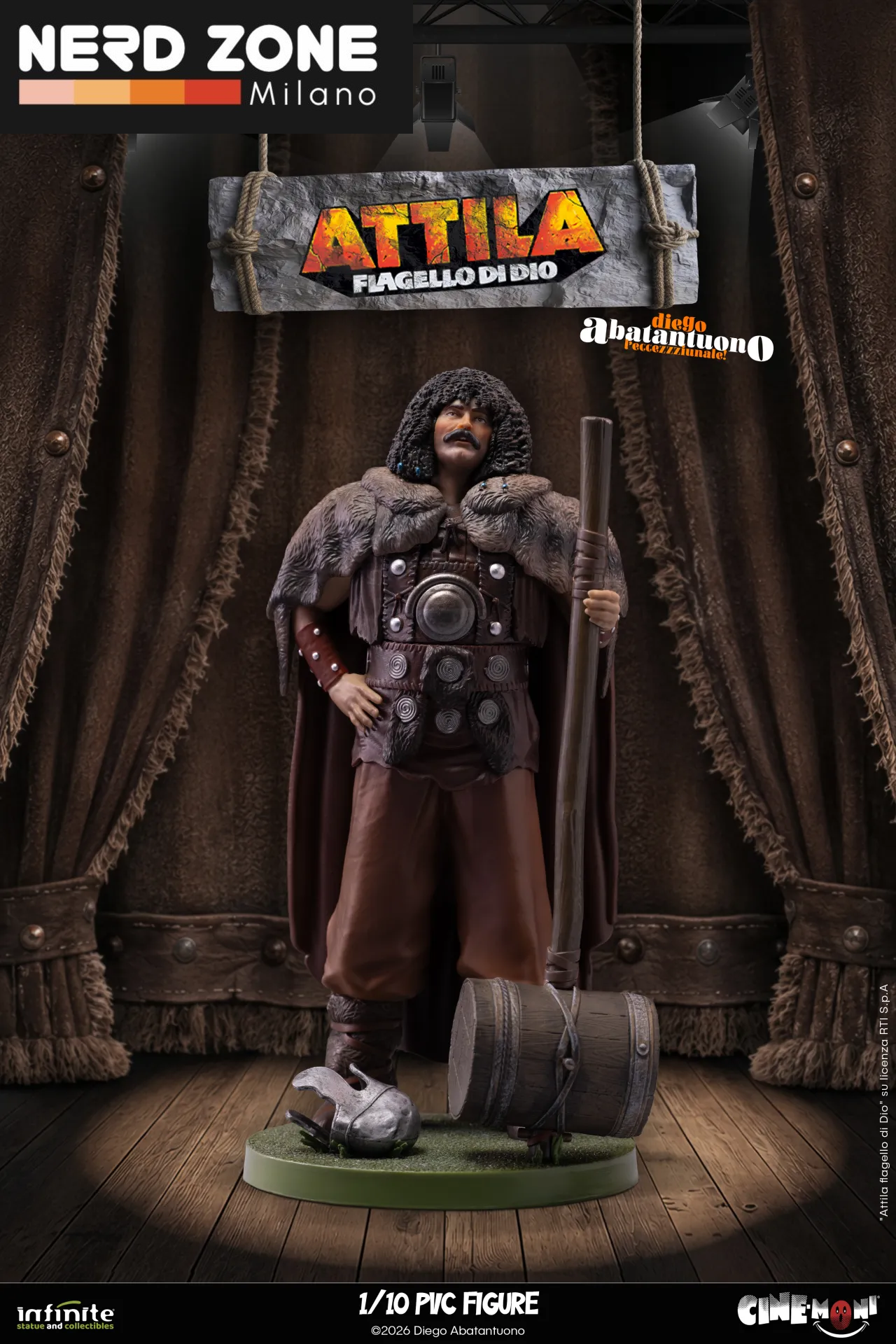 PRE ORDINE INFINITE STATUE - Diego Abatantuono Attila Cine-moni Pvc Figure