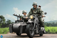 PRE ORDER DID / 3R - E60075G 1/6 WWII German Zündapp KS 750 Motorcycle with Sidecar Grey Version