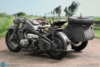 PRE ORDER DID / 3R - E60075G 1/6 WWII German Zündapp KS 750 Motorcycle with Sidecar Grey Version