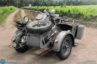 PRE ORDER DID / 3R - E60075G 1/6 WWII German Zündapp KS 750 Motorcycle with Sidecar Grey Version
