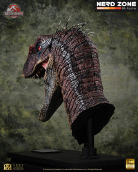 PRE ORDINE - ELITE CREATURE COLLECTIBLES - Jurassic Park 3 Male Alpha Velociraptor Blood Knight Bust