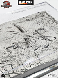 PRE ORDER - ELITE CREATURE COLLECTIBLES - Jurassic Park 3 Velociraptor Excavation Map