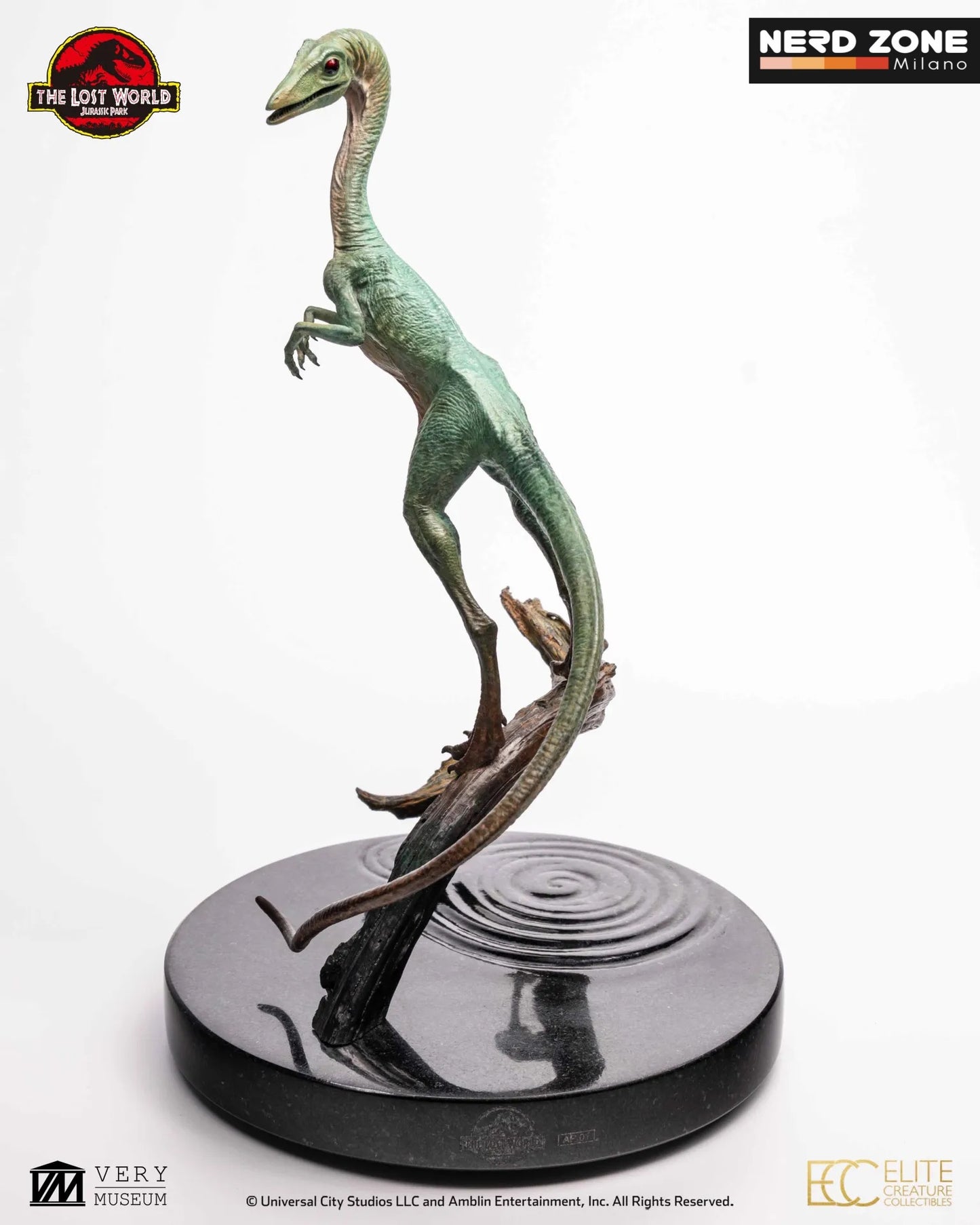 PRE ORDINE - ELITE CREATURE COLLECTIBLES - Jurassic Park Lost World Compsognathus 2/3 Scale Fine Art Bronze