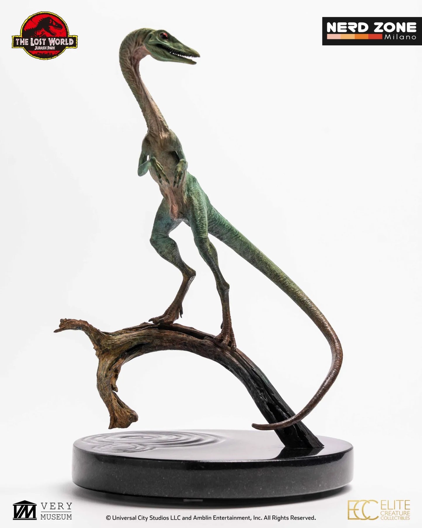 PRE ORDINE - ELITE CREATURE COLLECTIBLES - Jurassic Park Lost World Compsognathus 2/3 Scale Fine Art Bronze
