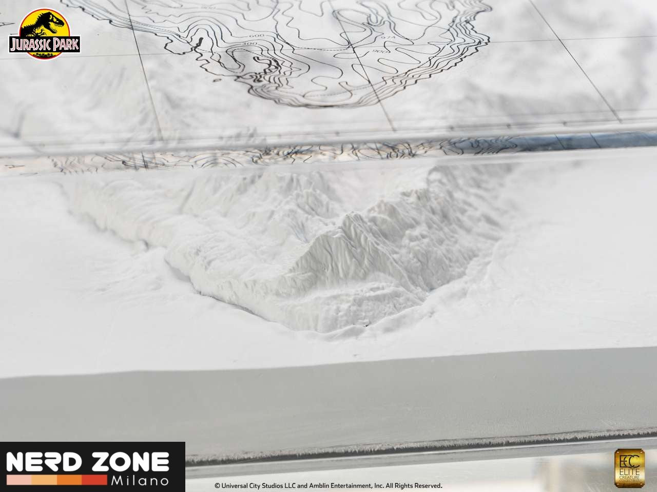 ELITE CREATURE COLLECTIBLES - Jurassic Park Topographic 3d Map Isla Nublar