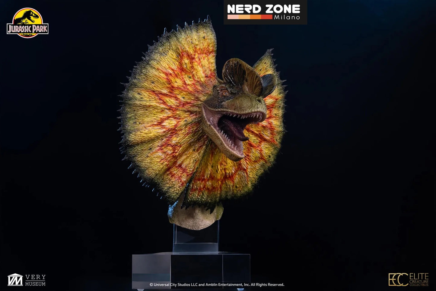 PRE ORDINE - ELITE CREATURE COLLECTIBLES Jurassic Park Dilophosaurus 1/3 Scale Maquette