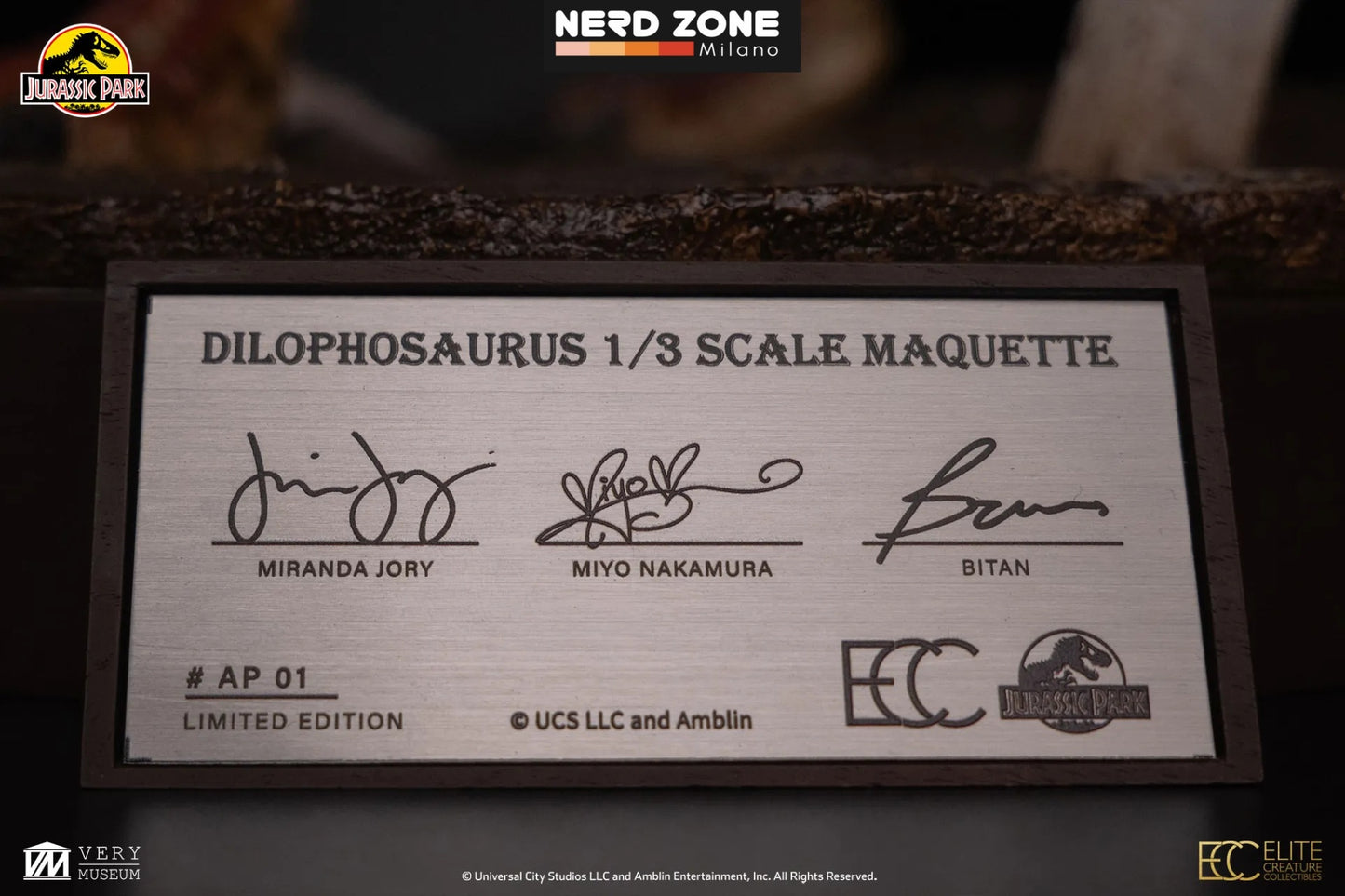 PRE ORDINE - ELITE CREATURE COLLECTIBLES Jurassic Park Dilophosaurus 1/3 Scale Maquette