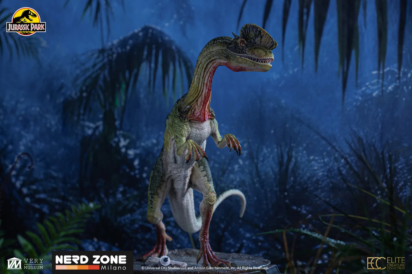PRE ORDINE - ELITE CREATURE COLLECTIBLES Jurassic Park Dilophosaurus 1/3 Scale Maquette