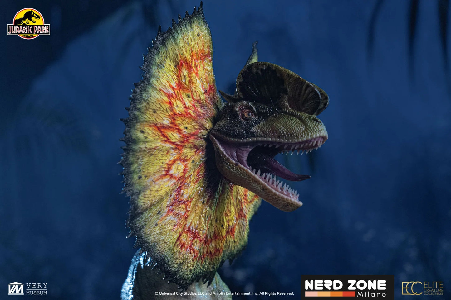 PRE ORDINE - ELITE CREATURE COLLECTIBLES Jurassic Park Dilophosaurus 1/3 Scale Maquette