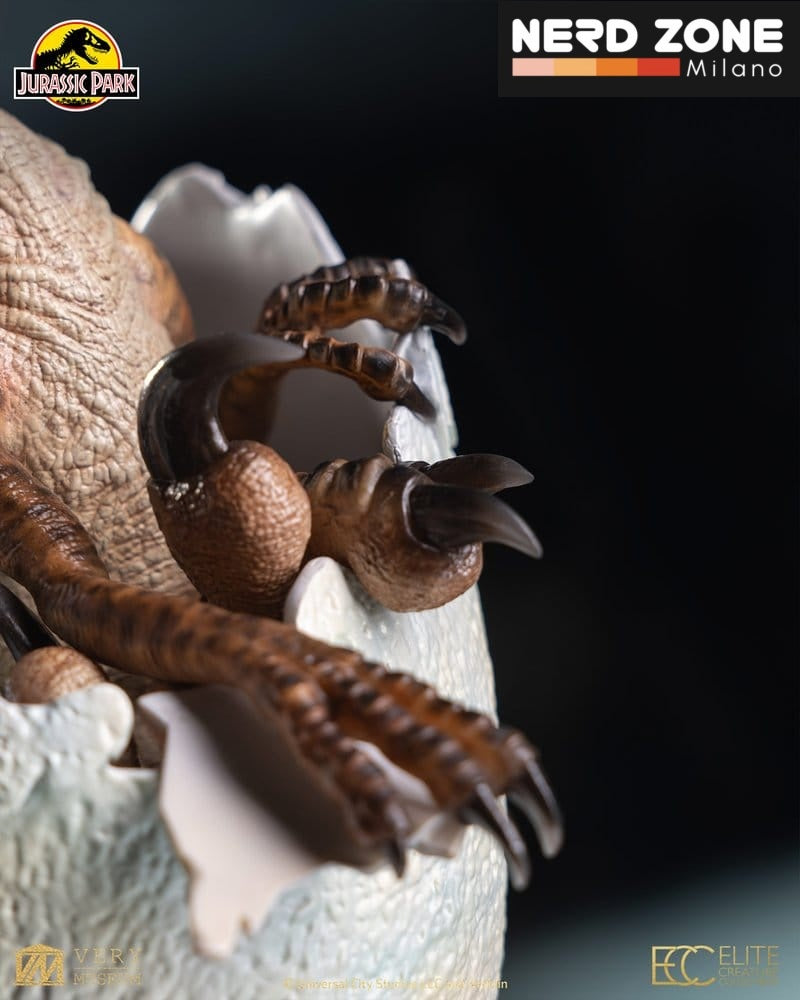 PREORDINE ELITE CREATURE COLLECTIBLES Jurassic Park Replica Bust Velociraptor Hatching Egg 24 cm