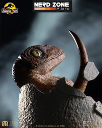 PREORDINE ELITE CREATURE COLLECTIBLES Jurassic Park Replica Bust Velociraptor Hatching Egg 24 cm