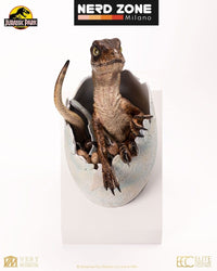 PREORDINE ELITE CREATURE COLLECTIBLES Jurassic Park Replica Bust Velociraptor Hatching Egg 24 cm