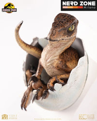 PREORDINE ELITE CREATURE COLLECTIBLES Jurassic Park Replica Bust Velociraptor Hatching Egg 24 cm