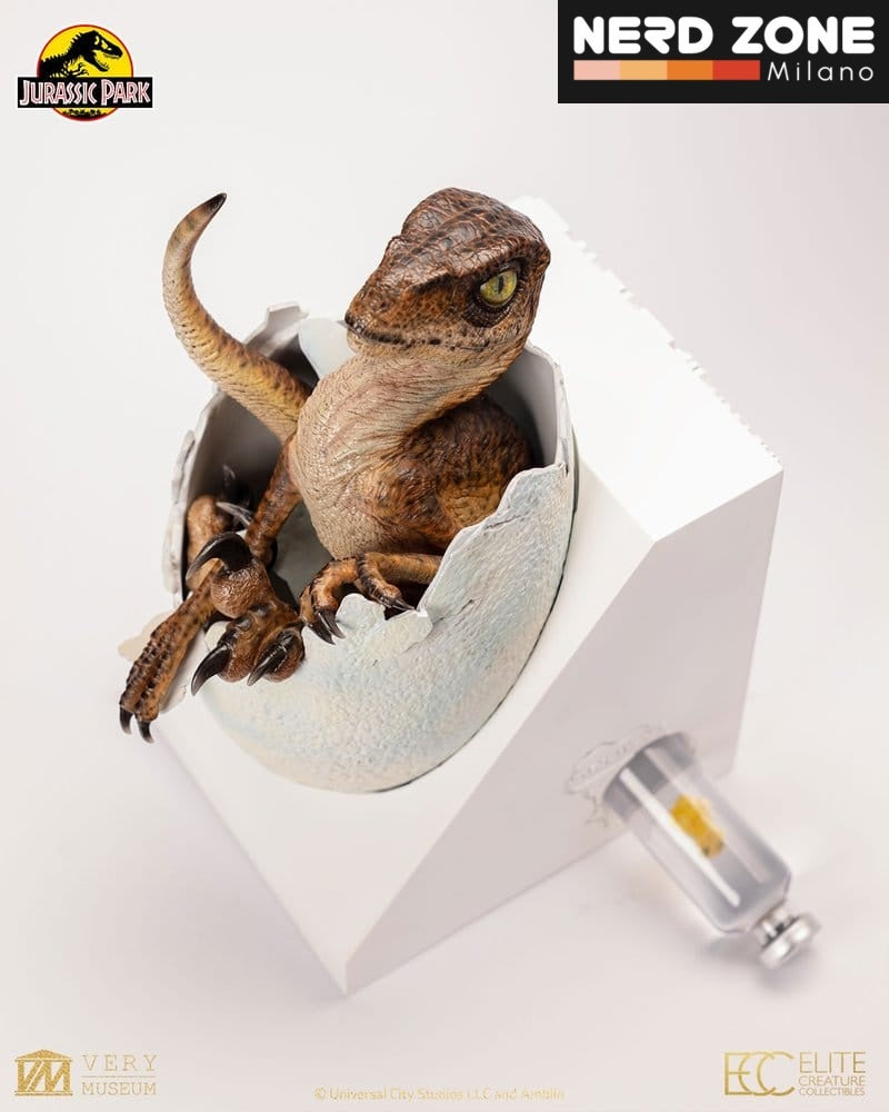 PREORDINE ELITE CREATURE COLLECTIBLES Jurassic Park Replica Bust Velociraptor Hatching Egg 24 cm