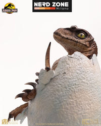 PREORDINE ELITE CREATURE COLLECTIBLES Jurassic Park Replica Bust Velociraptor Hatching Egg 24 cm