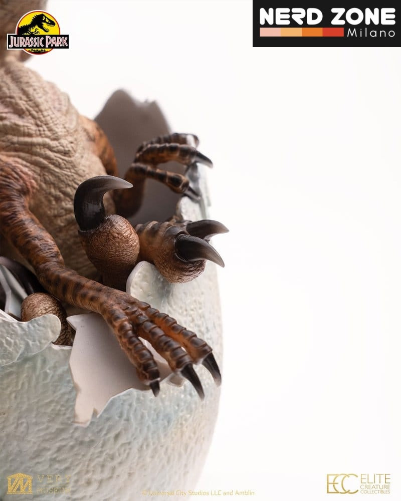 PREORDINE ELITE CREATURE COLLECTIBLES Jurassic Park Replica Bust Velociraptor Hatching Egg 24 cm