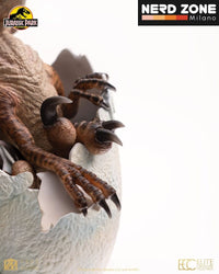PREORDINE ELITE CREATURE COLLECTIBLES Jurassic Park Replica Bust Velociraptor Hatching Egg 24 cm