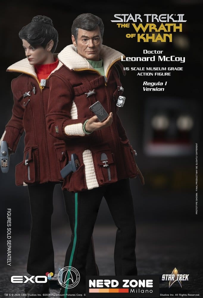 PRE ORDINE - EXO-6  Star Trek II: The Wrath of Khan Action Figure 1/6 Dr. Leonard McCoy Regula I Version 30 cm
