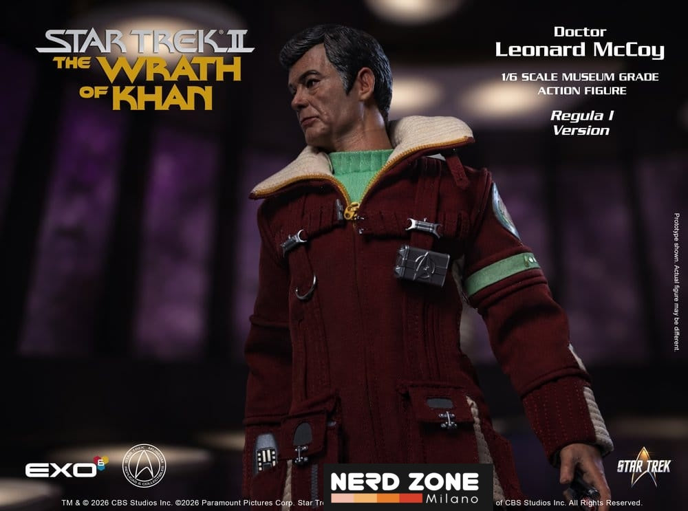 PRE ORDINE - EXO-6  Star Trek II: The Wrath of Khan Action Figure 1/6 Dr. Leonard McCoy Regula I Version 30 cm
