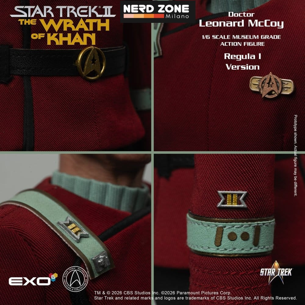 PRE ORDINE - EXO-6  Star Trek II: The Wrath of Khan Action Figure 1/6 Dr. Leonard McCoy Regula I Version 30 cm