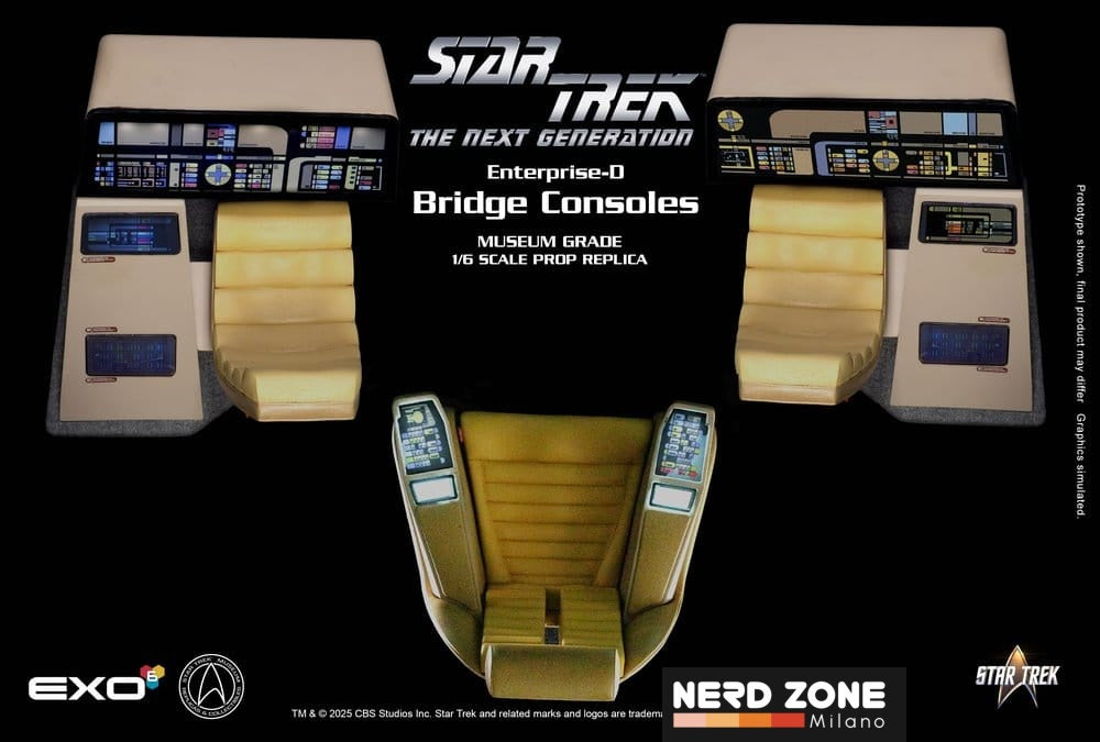 PRE ORDINE - EXO-6 Star Trek: The Next Generation Replica 1/6 Enterprise-D Bridge Consoles Set
