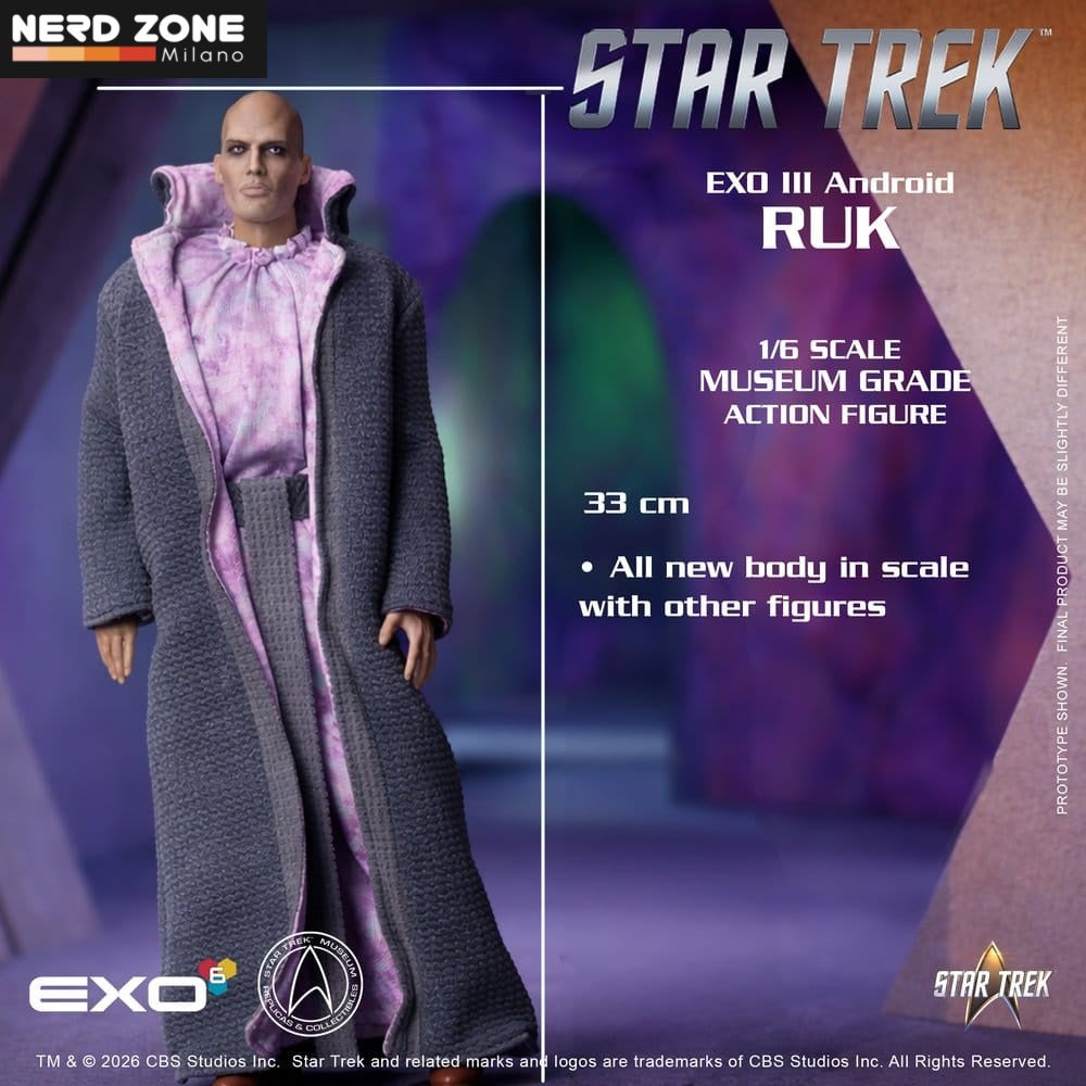 PRE ORDINE - EXO-6 Star Trek: The Original Series Action Figure 1/6 Ruk EXO III Android 33 cm