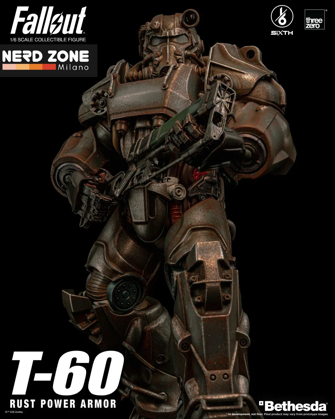 PRE ORDINE - THREEZERO - Fallout T-60 Rust Power Armor 1/6 Action Figure