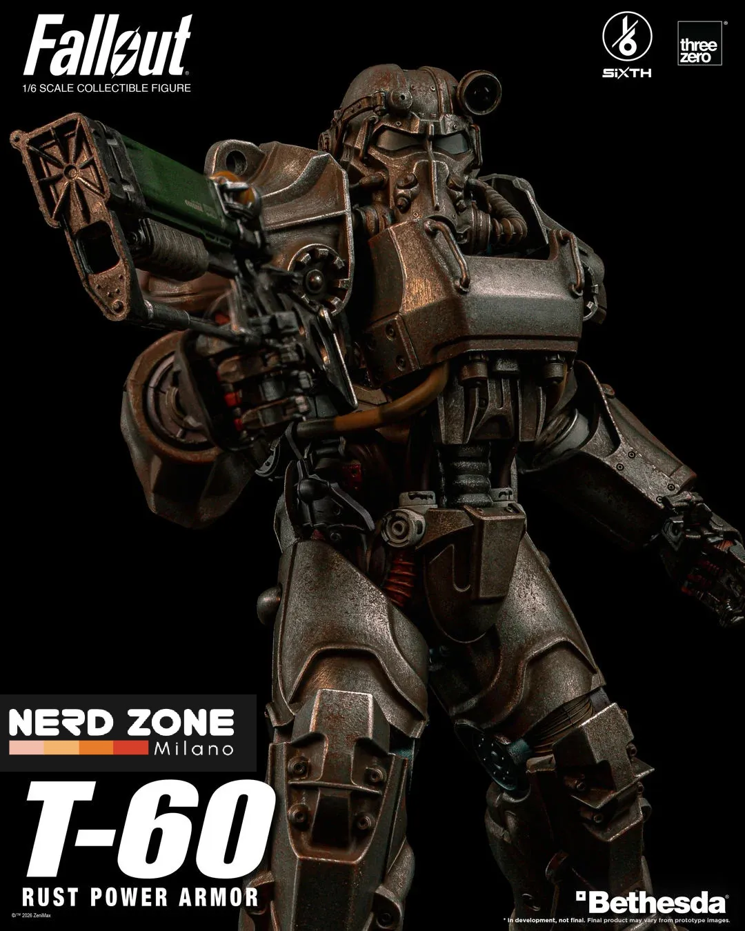PRE ORDINE - THREEZERO - Fallout T-60 Rust Power Armor 1/6 Action Figure