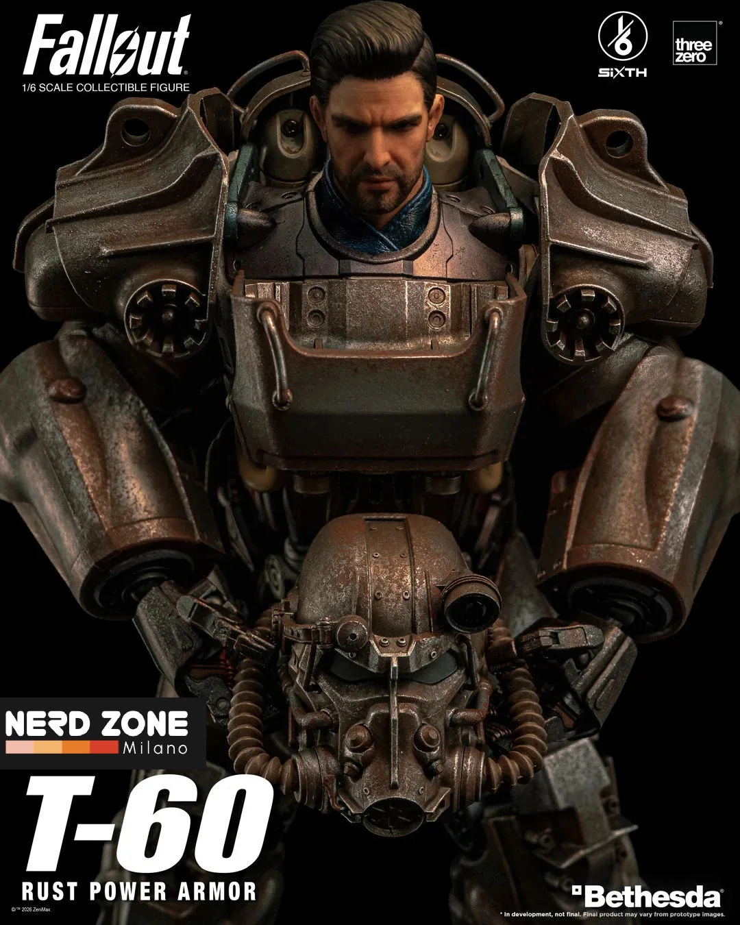 PRE ORDINE - THREEZERO - Fallout T-60 Rust Power Armor 1/6 Action Figure