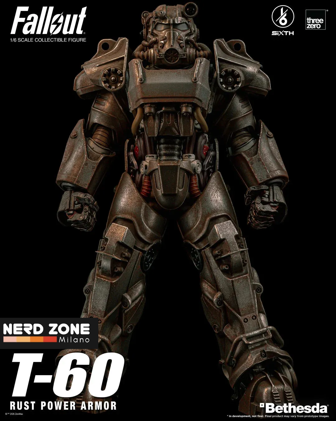 PRE ORDINE - THREEZERO - Fallout T-60 Rust Power Armor 1/6 Action Figure