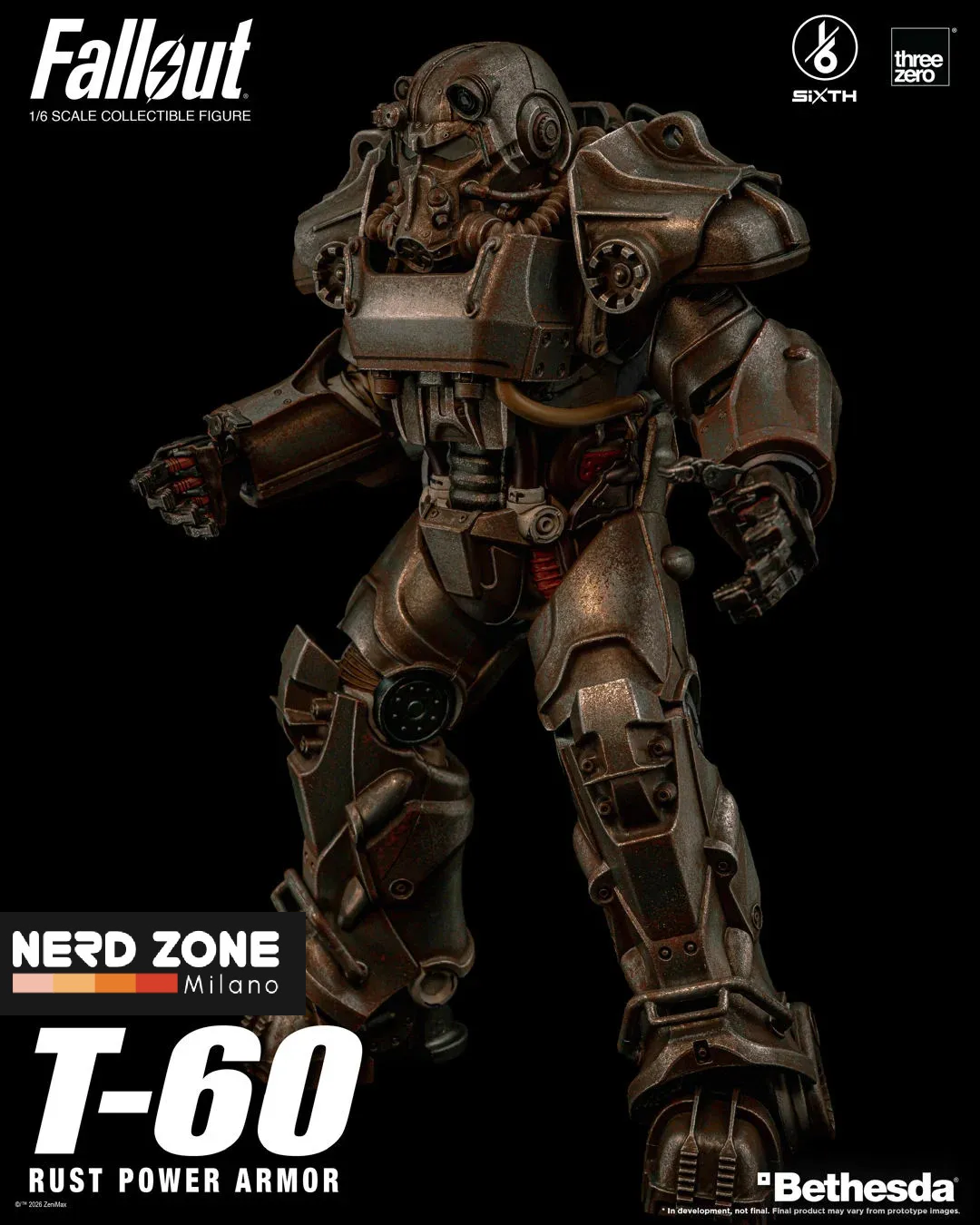 PRE ORDINE - THREEZERO - Fallout T-60 Rust Power Armor 1/6 Action Figure