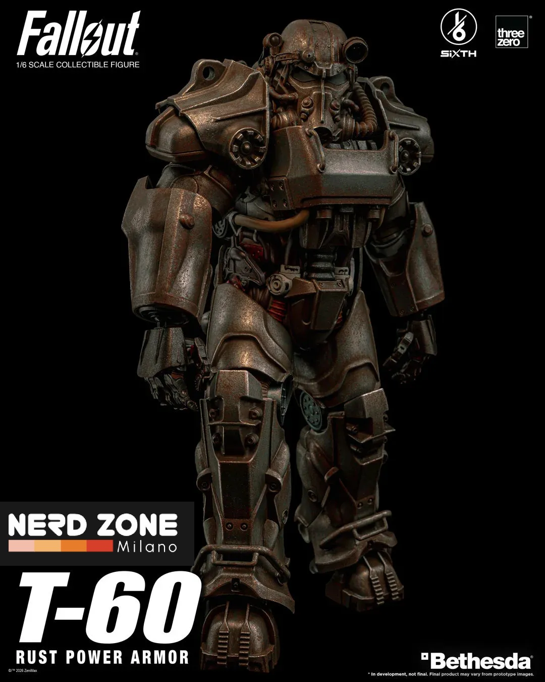 PRE ORDINE - THREEZERO - Fallout T-60 Rust Power Armor 1/6 Action Figure