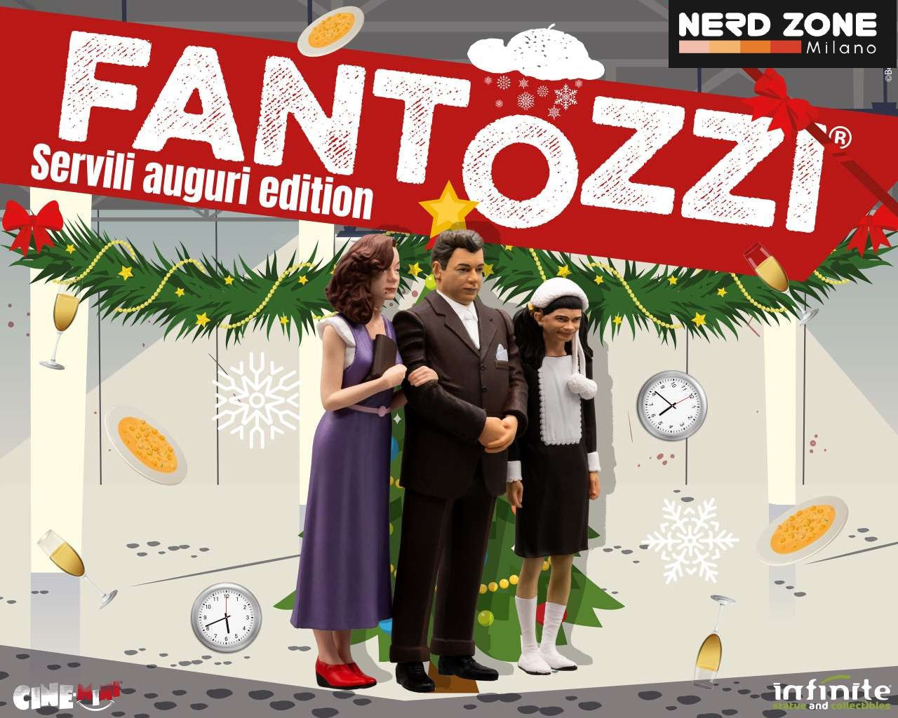 INFINITE STATUE - Fantozzi Famiglia Fantozzi Rag Ugo Servili Auguri Edition Cinemini Pvc