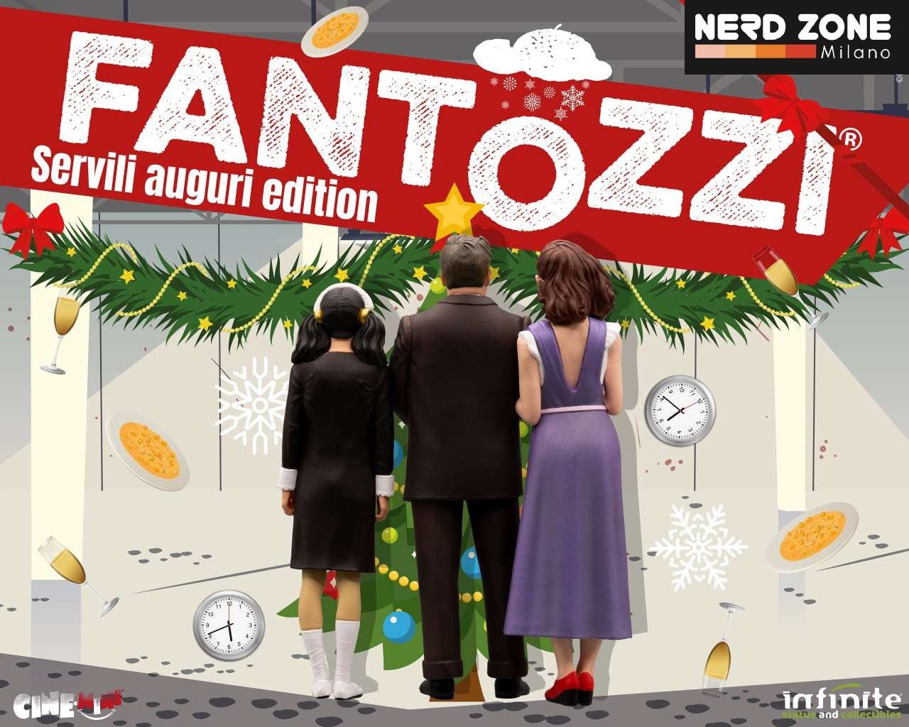 INFINITE STATUE - Fantozzi Famiglia Fantozzi Rag Ugo Servili Auguri Edition Cinemini Pvc