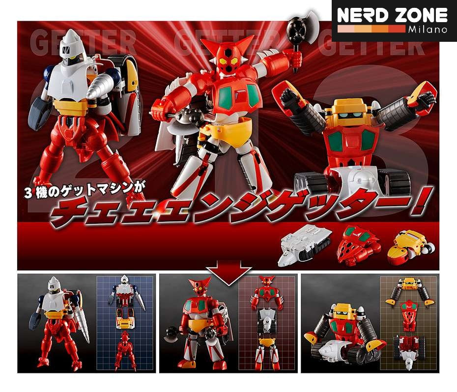 PRE ORDINE - FREEING - Getter Robo Dynamic Change Getter Robo Mini Fig Set