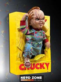 PRE ORDINE - HOLLYWOOD COLLECTIBLES - Bride Of Chucky - Chucky Half Size Wall Sculpture - Scala 1:2