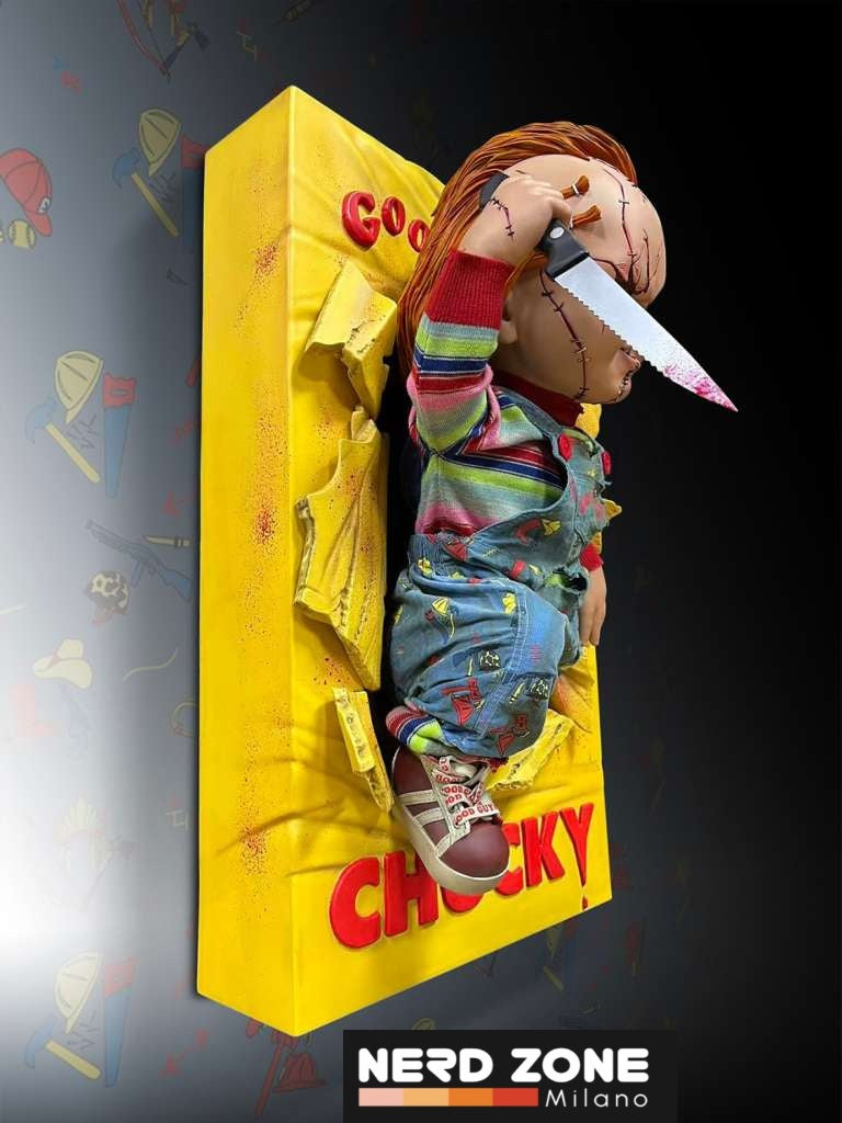 PRE ORDINE - HOLLYWOOD COLLECTIBLES - Bride Of Chucky - Chucky Half Size Wall Sculpture - Scala 1:2