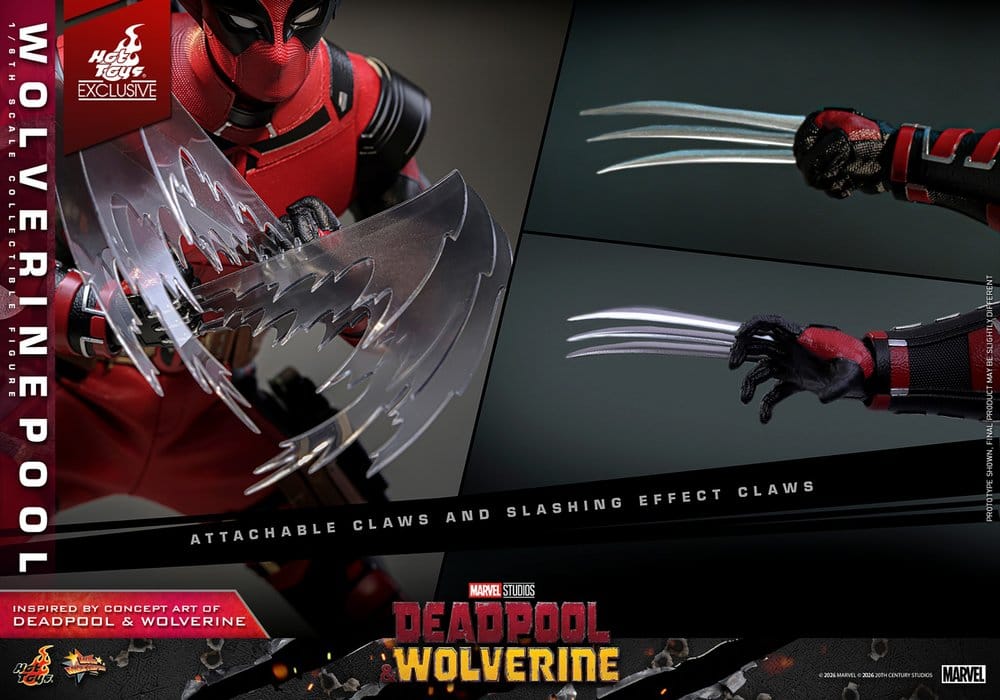 HOT TOYS - Deadpool & Wolverine Movie Masterpiece Action Figure 1/6 Wolverinepool Hot Toys Exclusive 31 cm