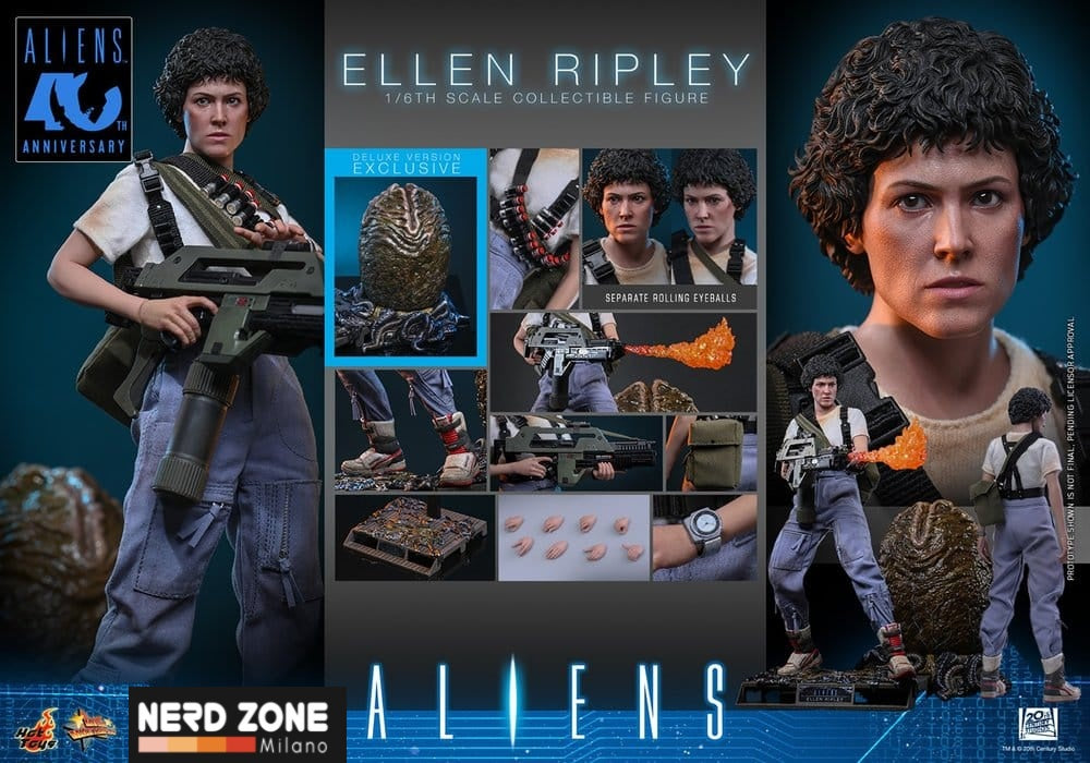 PRE ORDINE - HOT TOYS - Alien Movie Masterpiece Action Figure 1/6 Ellen Ripley (Deluxe Version) 30 cm