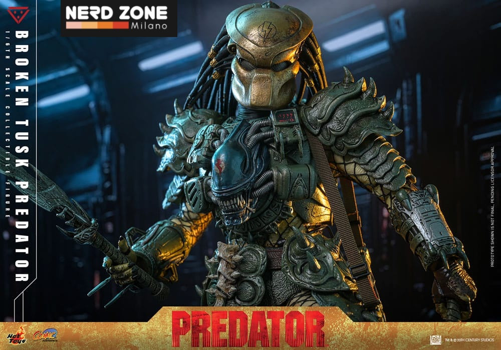 HOT TOYS - Alien vs. Predator Comic Masterpiece Action Figure 1/6 Broken Tusk Predator 35 cm CMS029