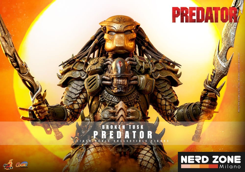 HOT TOYS - Alien vs. Predator Comic Masterpiece Action Figure 1/6 Broken Tusk Predator 35 cm CMS029