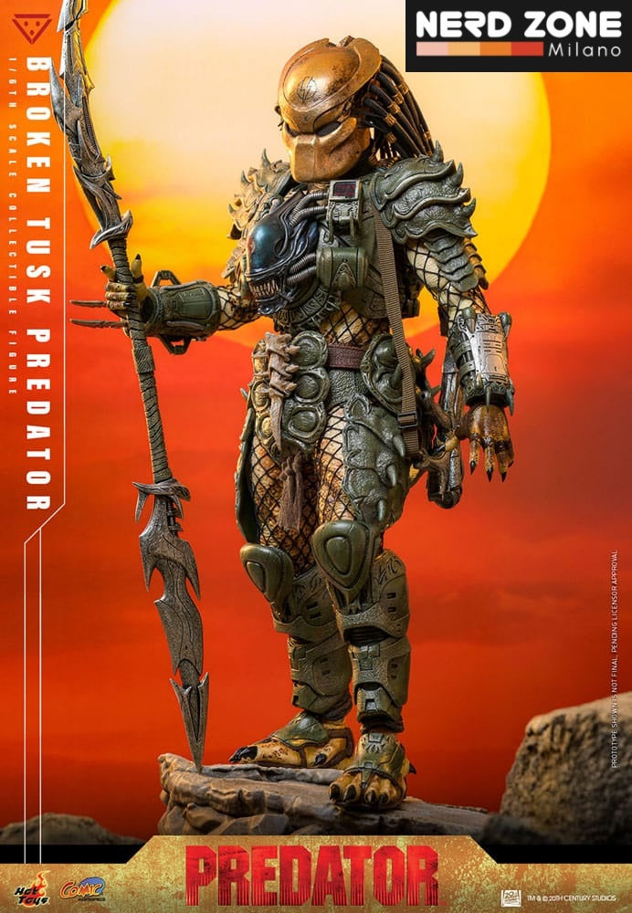 HOT TOYS - Alien vs. Predator Comic Masterpiece Action Figure 1/6 Broken Tusk Predator 35 cm CMS029