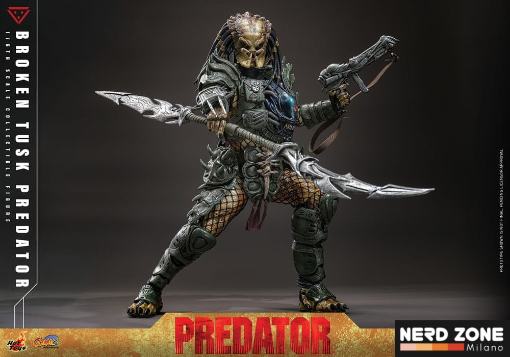 HOT TOYS - Alien vs. Predator Comic Masterpiece Action Figure 1/6 Broken Tusk Predator 35 cm CMS029