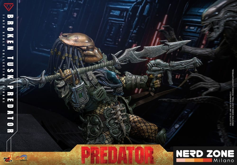HOT TOYS - Alien vs. Predator Comic Masterpiece Action Figure 1/6 Broken Tusk Predator 35 cm CMS029