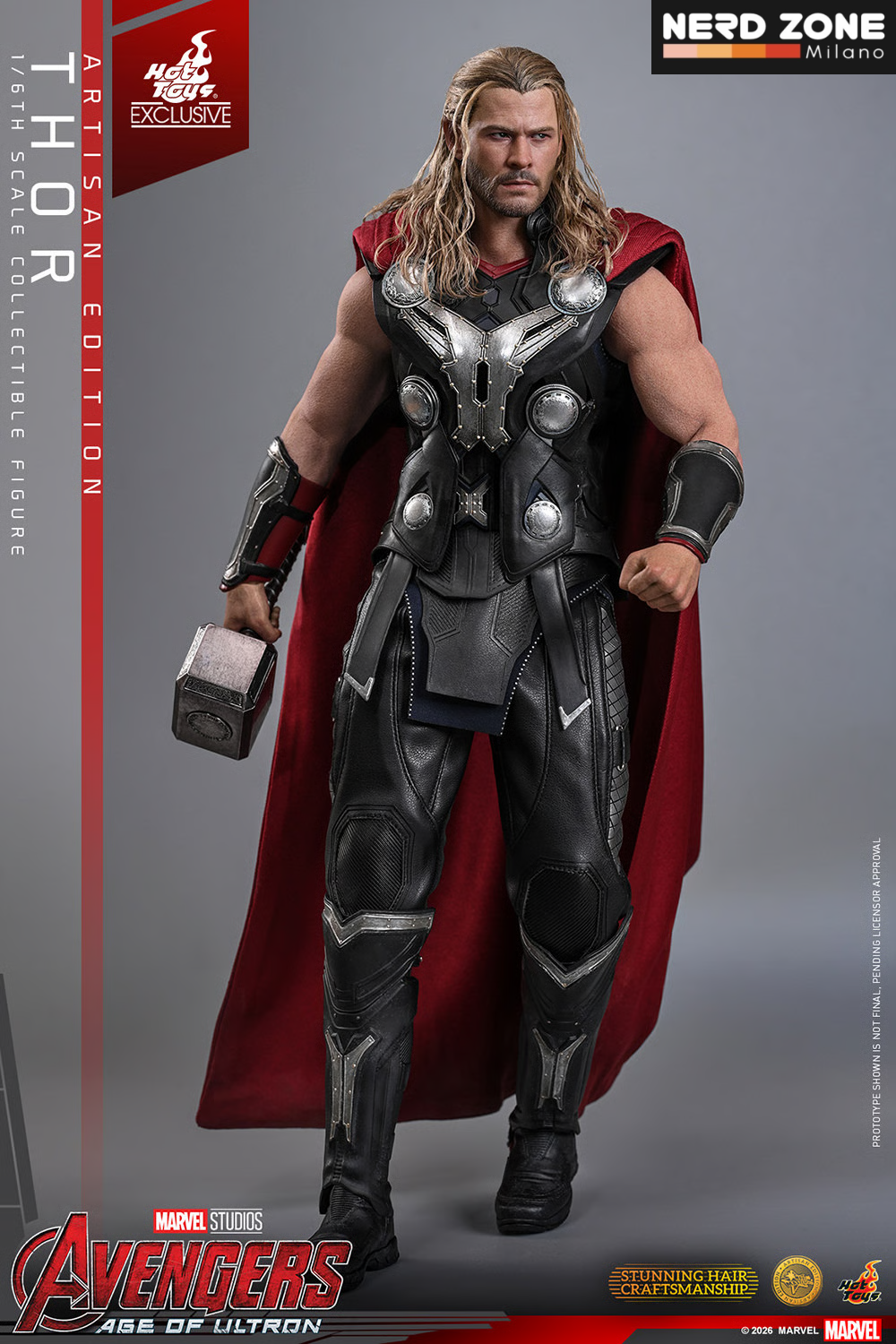 PRE ORDINE HOT TOYS - Avengers: Age of Ultron Action Figure 1/6 Thor (Artisan Edition) Hot Toys Exclusive 32 cm