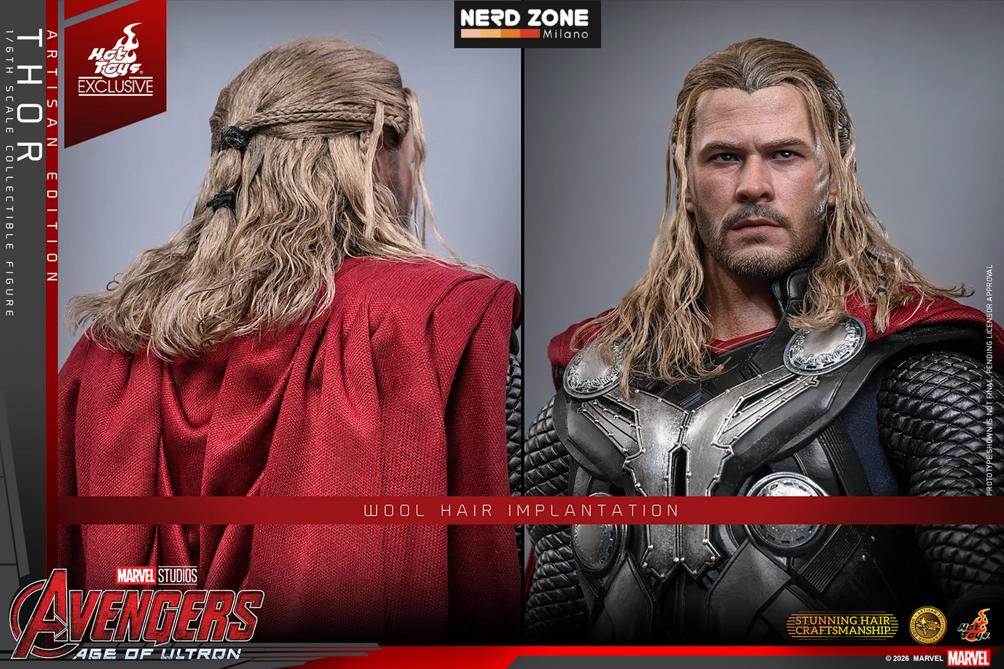 PRE ORDINE HOT TOYS - Avengers: Age of Ultron Action Figure 1/6 Thor (Artisan Edition) Hot Toys Exclusive 32 cm