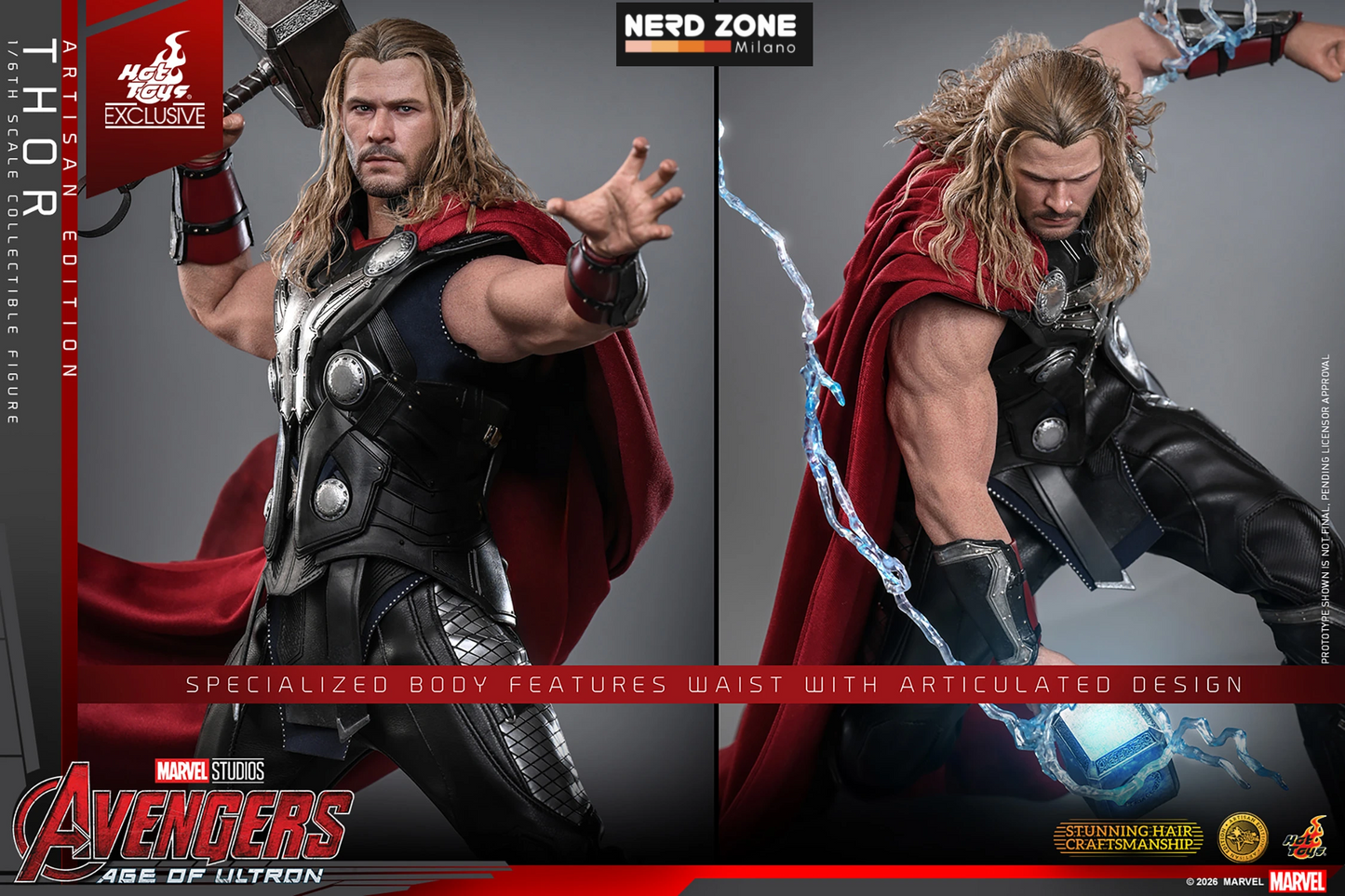 PRE ORDINE HOT TOYS - Avengers: Age of Ultron Action Figure 1/6 Thor (Artisan Edition) Hot Toys Exclusive 32 cm
