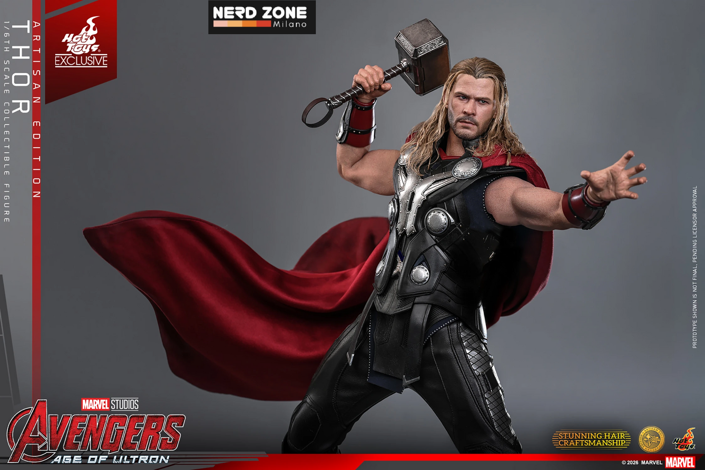 PRE ORDINE HOT TOYS - Avengers: Age of Ultron Action Figure 1/6 Thor (Artisan Edition) Hot Toys Exclusive 32 cm